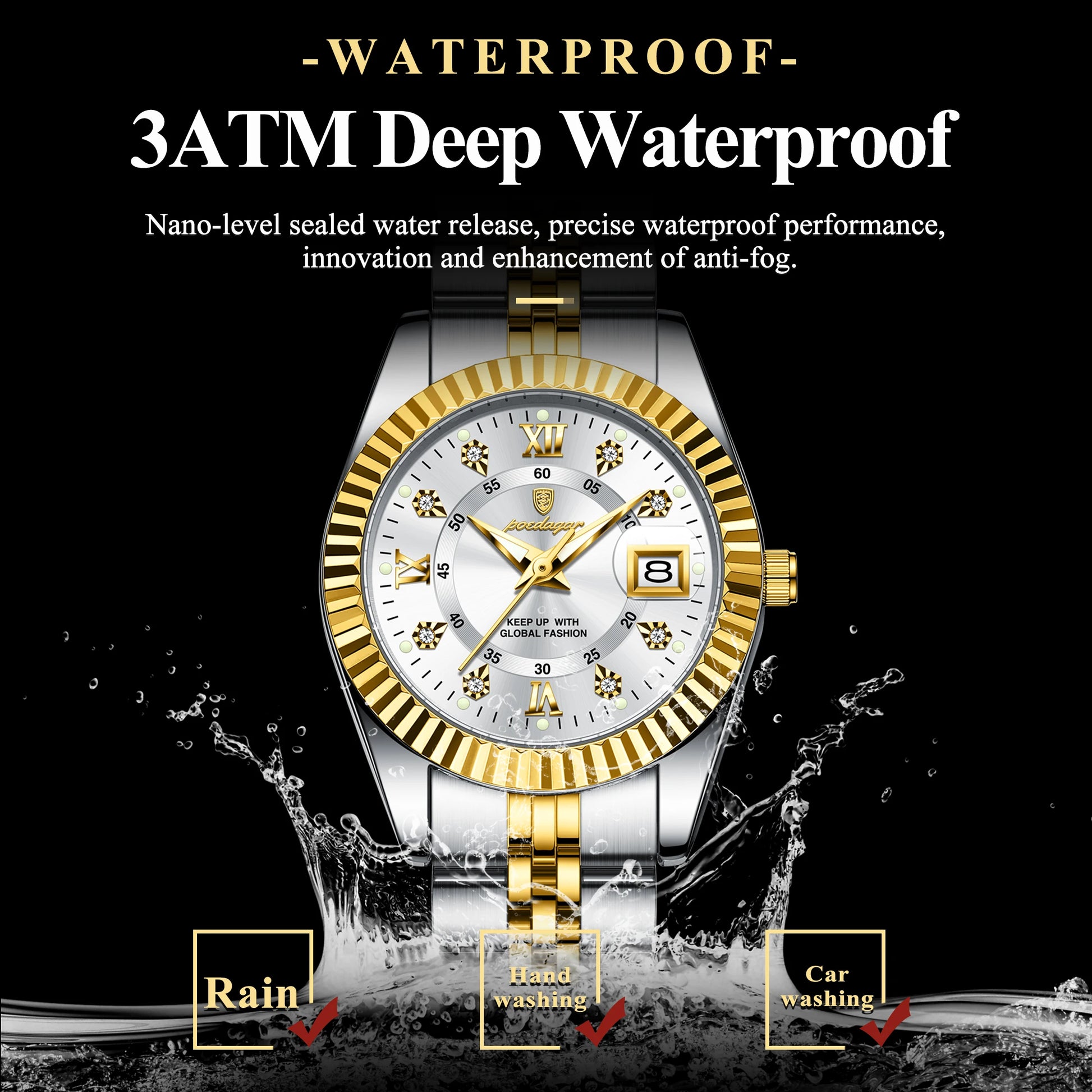 Luxury Elegant Watch for Women Waterproof Luminous Date Ladies Watch Stainless Steel Quartz Women'S Watches Girl Reloj