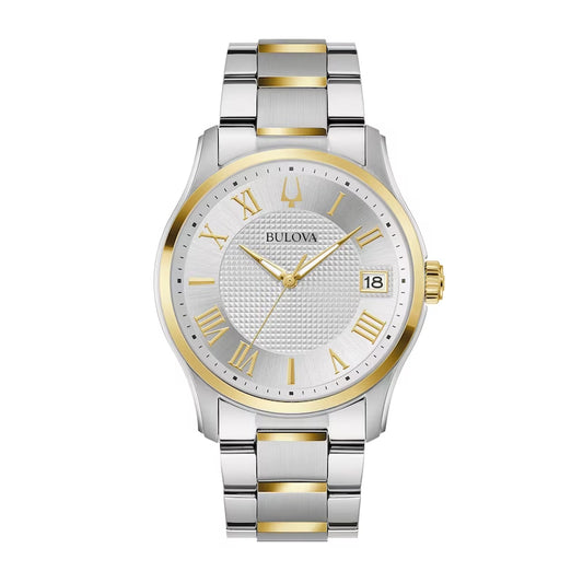 Men'S  Classic Wilton Two-Tone Watch with Silver-Tone Dial (Model: 98B391)